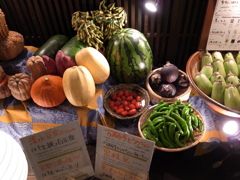 灯の下の京野菜