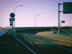 海沿いのカーブ