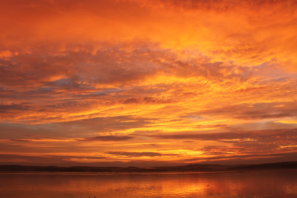 海と夕焼け