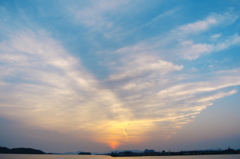 鳥取・中海の夕景