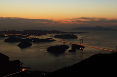 来島海峡大橋夜景