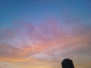 ピンクな夕焼け