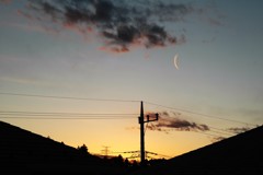 12月28日の田舎の夕暮れ