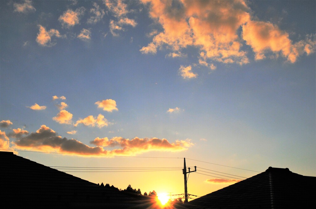 1月2日の夕暮れ