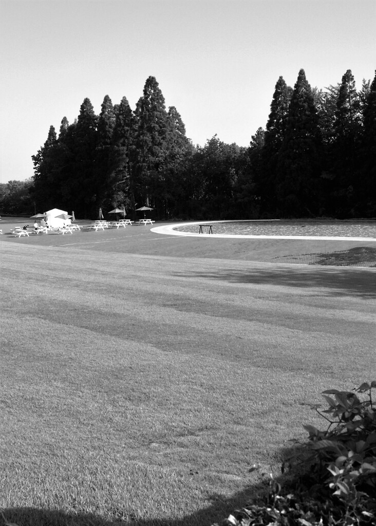 夏の終わりのプール