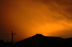 台風前日の夕焼け