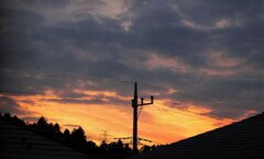 雲の向こうの夕焼け