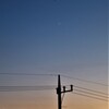 電線と三日月
