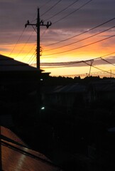 暮れる西の空