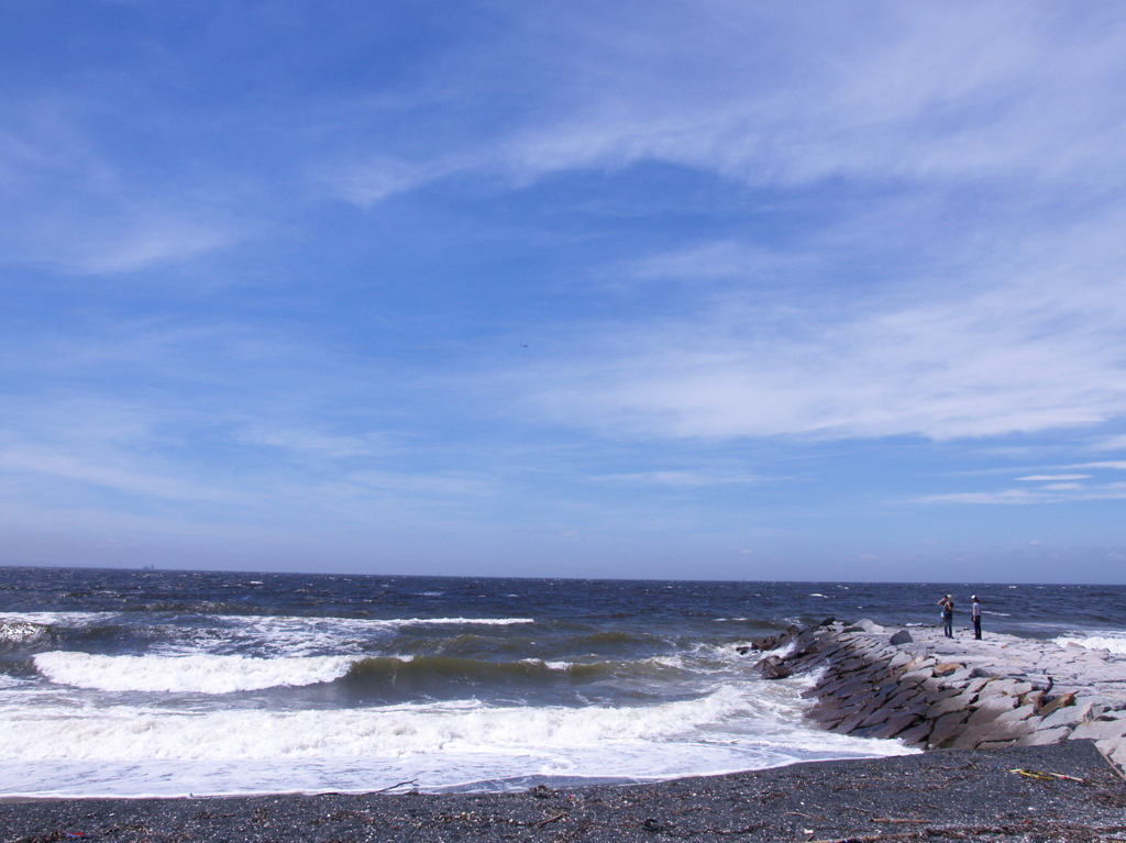 海風に吹かれて