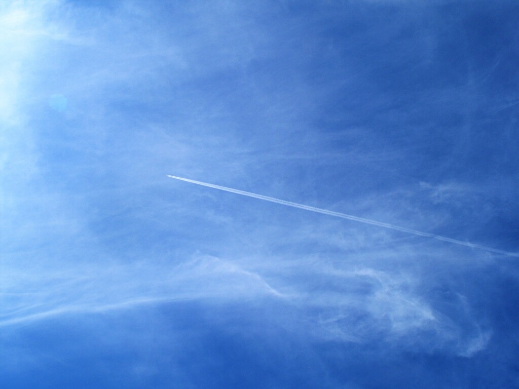 猛暑の空に