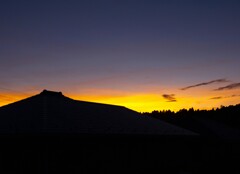 久しぶりの晴れ間と夕焼け