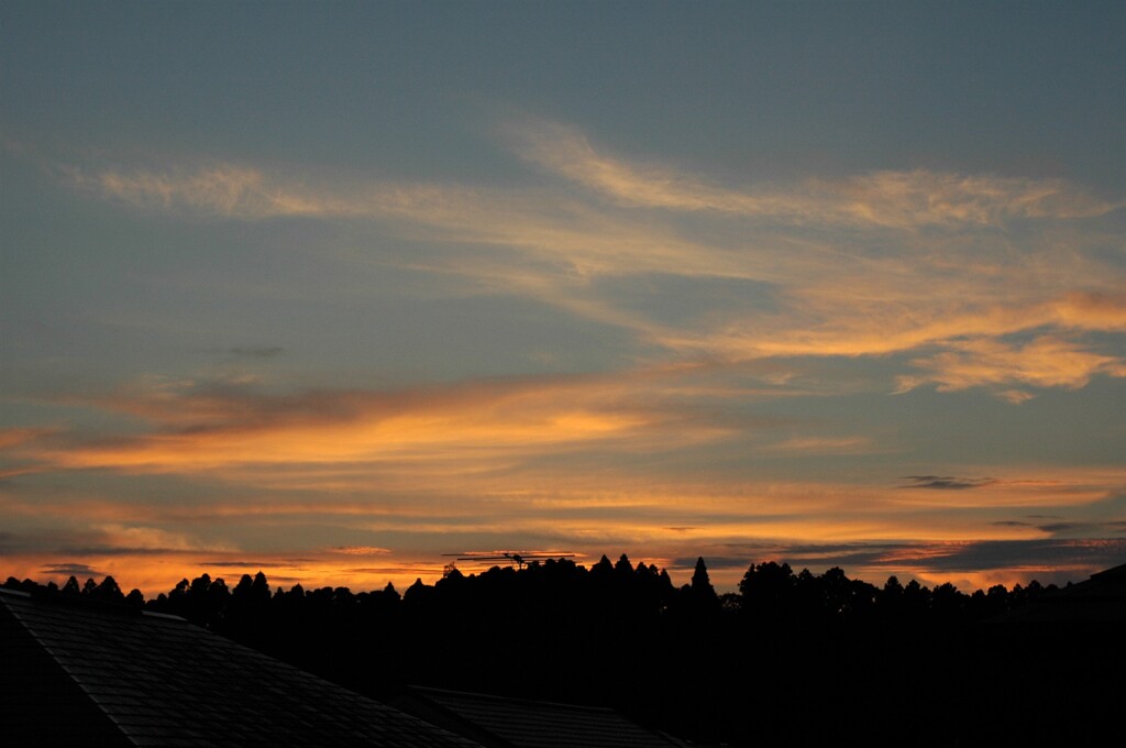 晩夏の夕暮れ時