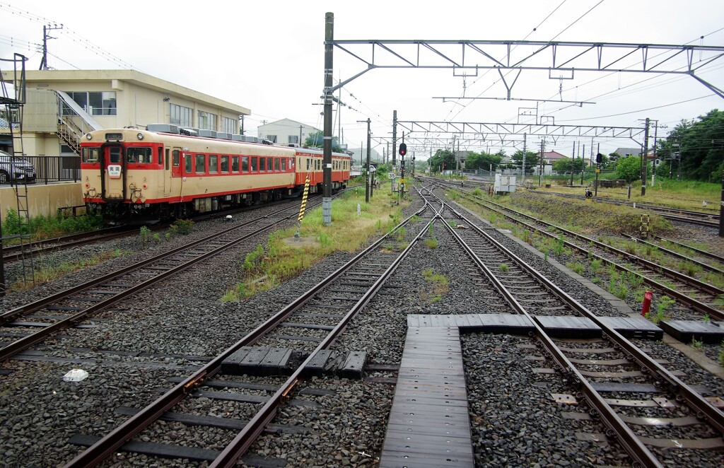 雨中の出発