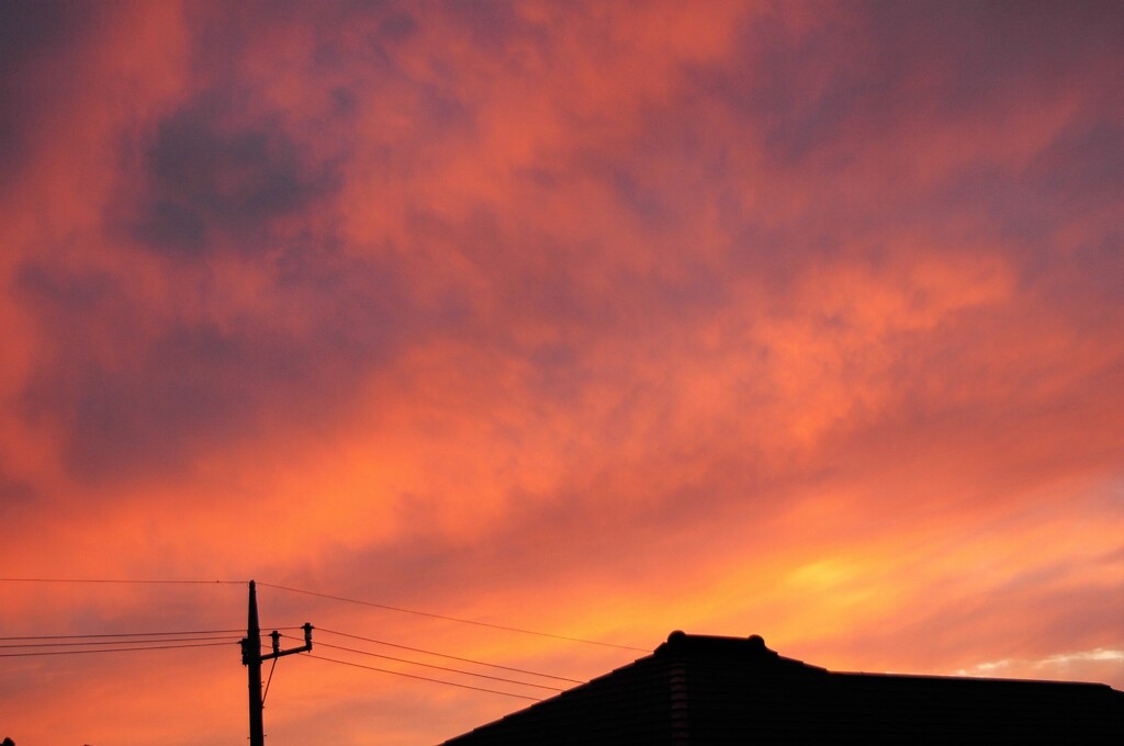 昨日の夕焼け空