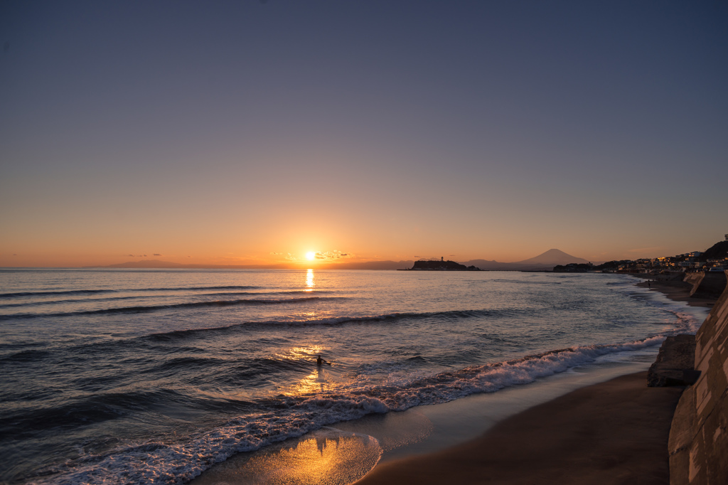 七里ヶ浜夕景