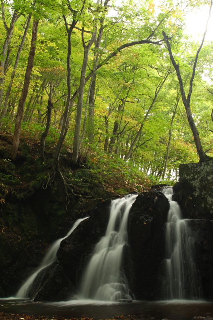 初秋の御堂新田滝