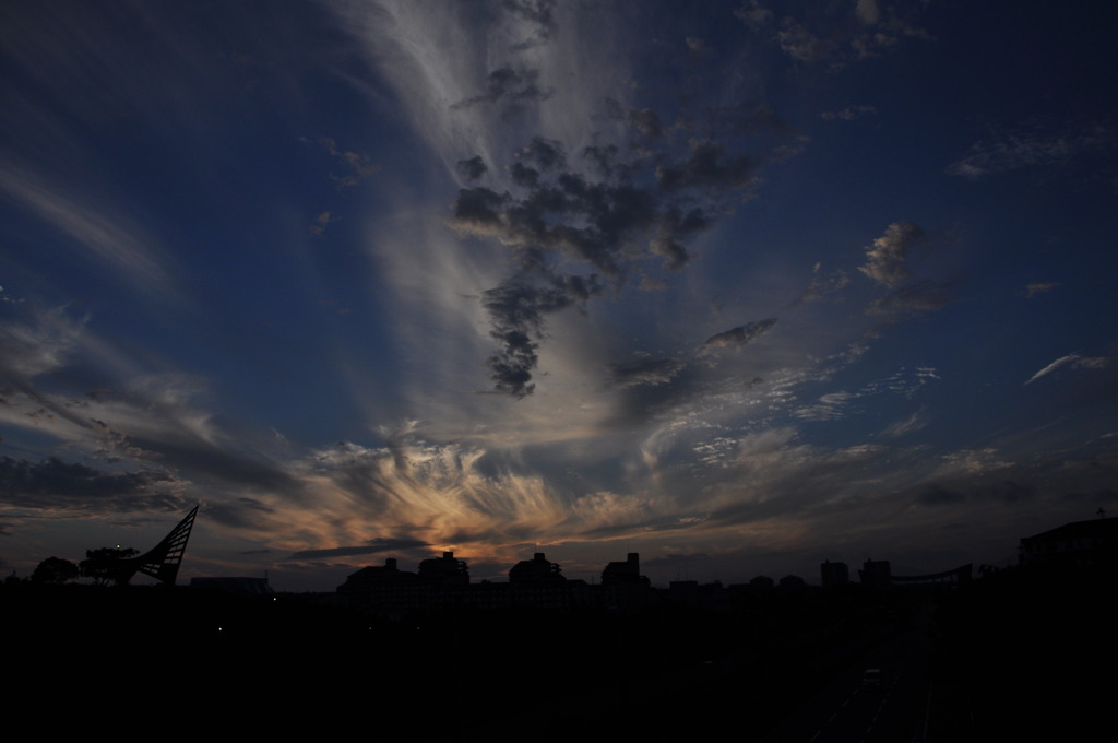 今日の夕日