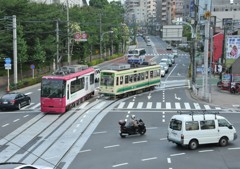 飛鳥山交差点にて