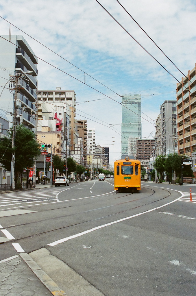 路面電車の走る街