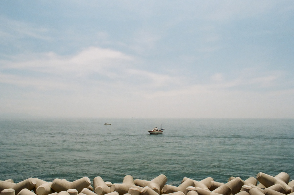 海とボート