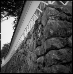 Stone wall white wall