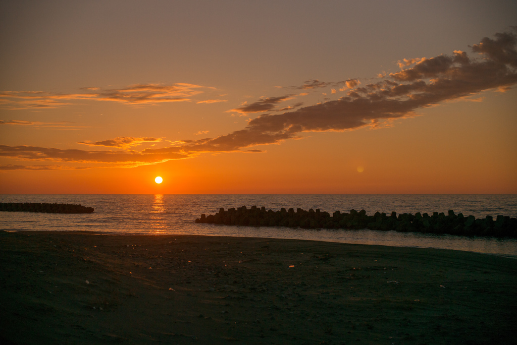 日本海の夕日