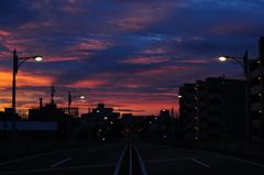 『突然の夕焼け』 の 日の朝焼け