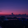 Rising sun from Marina Bay Sands Hotel