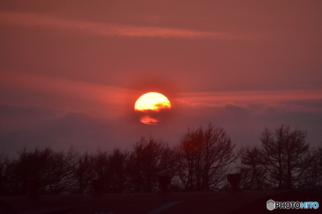 北の夕日　その２