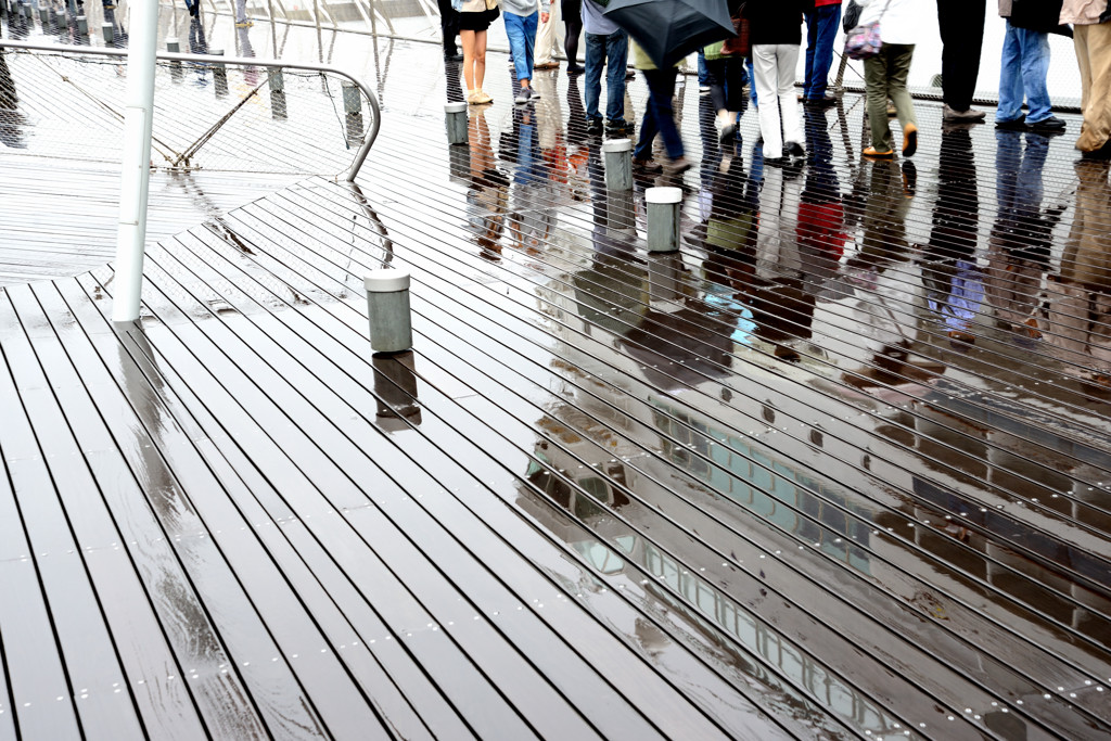 雨の大桟橋