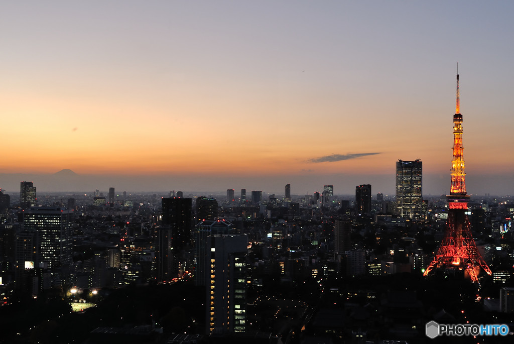 世界貿易センタービルからの夕景