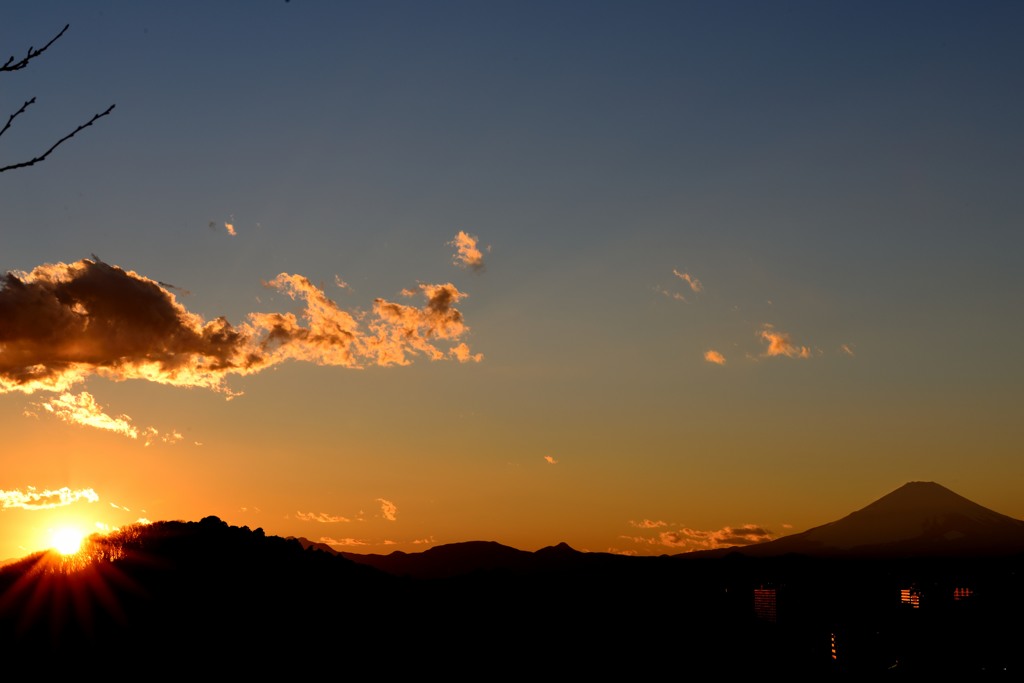 本日の夕景　１/３１　定点観測