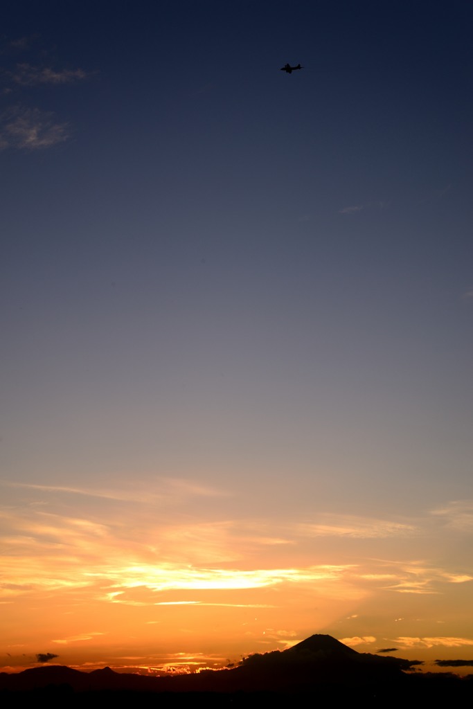 台風一過の夕景