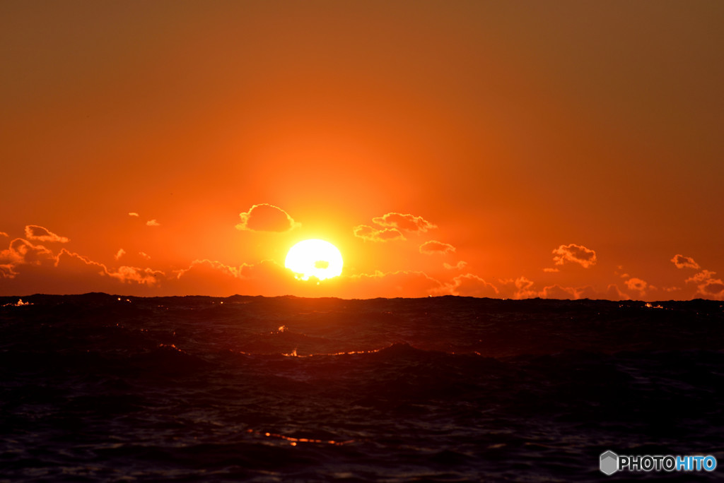 西伊豆から眺める夕日