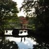 夫婦で渡る渡月橋