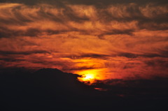 本日の富士と夕日