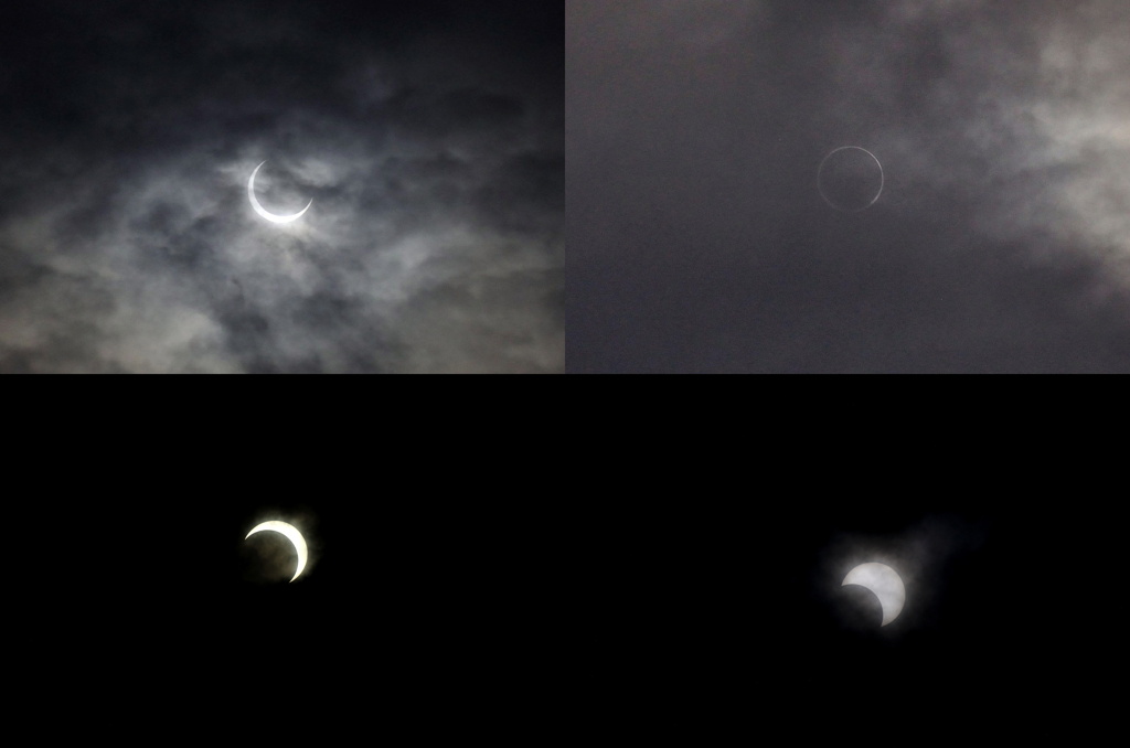 辛うじて見えた天体ショー