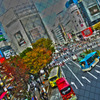 さらば東京シリーズ〜窓越しの渋谷スクランブル交差点(HDR)