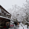 雪の三千院参道