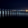 夜の琵琶湖大橋　遠望