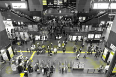 京都駅中央改札口－黄色抽出－