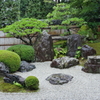 雨の方丈庭園　