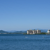 初夏の琵琶湖畔　雲ひとつなく