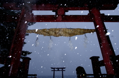 降雪の白髭神社