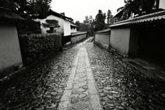 雨の大徳寺 石畳