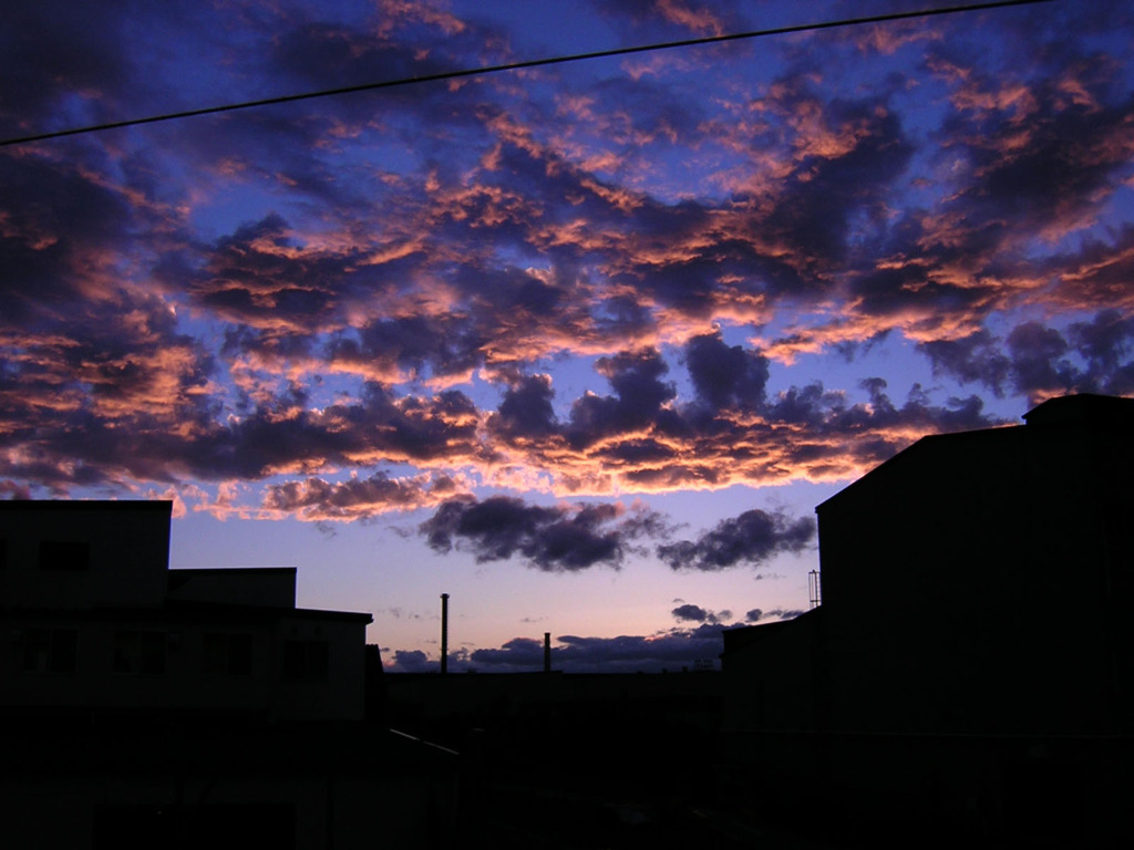 本日の夕焼け雲