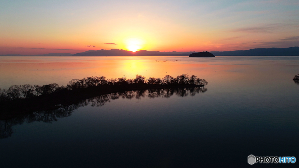 琵琶湖夕景