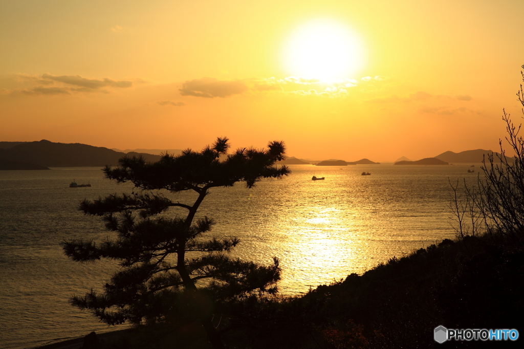 瀬戸内の夕日