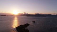 びわ湖の夕日